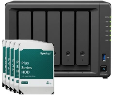Serveris Synology DS1525neo+ 20TB Plus HDD NAS-Bundle NAS inkl. 5x 4TB Synology Plus HDD 3.5 col. SATA