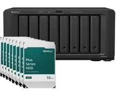 Serveris Synology DS1823xs+ 128TB Plus HDD NAS paketas su 8x 16TB Synology Plus HDD 3,5 colio SATA kietuoju disku