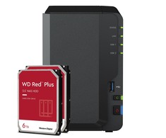 Serveris Synology DS223 12TB WD Raudona Plus NAS rinkinys NAS, įskaitant 2x 6TB WD Raudona Plus 3,5 colio SATA kietąjį diską
