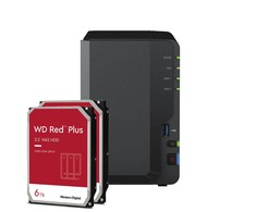 Serveris Synology DS223 12TB WD Raudona Plus NAS rinkinys NAS, įskaitant 2x 6TB WD Raudona Plus 3,5 colio SATA kietąjį diską