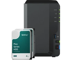 Serveris Synology DS223 8TB Plus HDD NAS-Bundle NAS inkl. 2x 4TB Synology Plus HDD 3.5 col. SATA