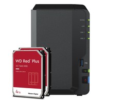 Serveris Synology DS223 8TB WD Raudona Plus NAS rinkinys NAS, įskaitant 2x 4TB WD Raudona Plus 3,5 colio SATA kietąjį diską