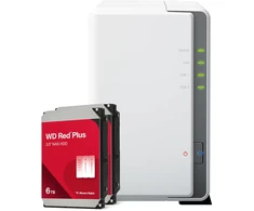Serveris Synology DS223j 12TB WD Raudona Plus NAS rinkinys NAS, įskaitant 2x 6TB WD Raudona Plus 3,5 colio SATA kietąjį diską