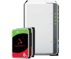 Serveris Synology DS223j 16TB IronWolf NAS-Bundle NAS inkl. 2x 8TB IronWolf 3.5 col. SATA HDD