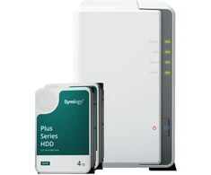 Serveris Synology DS223j 8TB Plus HDD NAS-Bundle NAS inkl. 2x 4TB Synology Plus 3.5 col. SATA HDD