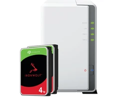 Serveris Synology DS223j 8TB Seagate IronWolf NAS-Bundle NAS inkl. 2x 4TB Seagate IronWolf 3.5 col. SATA HDD