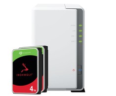 Serveris Synology DS223j 8TB Seagate IronWolf NAS rinkinys NAS, įskaitant 2x 4TB Seagate IronWolf s 3,5 colio SATA kietąjį diską