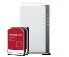 Serveris Synology DS223j 8TB WD Raudona Plus NAS rinkinys NAS, įskaitant 2x 4TB WD Raudona Plus 3,5 colio SATA kietąjį diską
