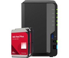 Serveris Synology DS225+ 12TB WD Raudona Plus NAS-Bundle NAS inkl. 2x 6TB WD Raudona Plus 3.5 col. SATA HDD