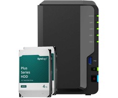 Serveris Synology DS225+ 8TB Plus HDD NAS-Bundle NAS inkl. 2x 4TB Synology Plus 3.5 col. SATA HDD