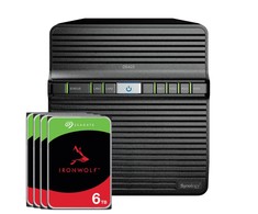 Serveris Synology DS423 24TB IronWolf NAS paketas NAS su 4x 6TB IronWolf 3,5 colio SATA kietuoju disku