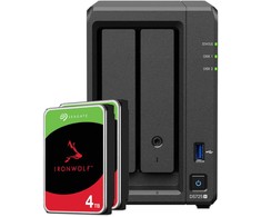 Serveris „Synology DS725+ 8TB Seagate IronWolf NAS“ rinkinys, įskaitant 2 x 4 TB „Seagate IronWolf“ 3,5 colio SATA kietuosius diskus