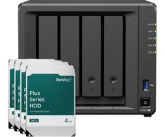 Serveris „Synology DS925+ 16TB Plus HDD NAS“ rinkinys, įskaitant 4 x 4 TB „Synology Plus“ 3,5 colio SATA kietuosius diskus
