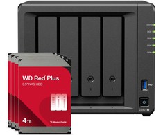 Serveris Synology DS925+ 16TB WD Raudona Plus NAS-Bundle NAS inkl. 4x 4TB WD Raudona Plus 3.5 col. SATA HDD