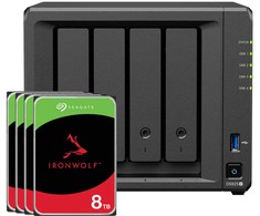 Serveris Synology DS925+ 32TB Seagate IronWolf NAS-Bundle NAS inkl. 4x 8TB Seagate IronWolf 3.5 col. SATA HDD