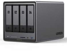 Serveris UGREEN NASync DXP4800 Plus 4 skyrių NAS 0/4 SATA, 0/2 M.2 SSD, 1 x 10 GbE + 1 x 2,5 GbE, 8 GB RAM