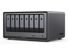 Serveris „UGREEN NASync DXP8800 Plus“ 8 skyrių NAS 0/8 SATA + 0/2 M.2 SSD, 2x 10GbE, 8 GB RAM