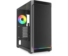 Sharkoon AK4W RGB Strip, Tower-case - juodas, Tempered Glass