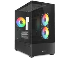 Sharkoon MK6 RGB , Tower-case - juodas, Tempered Glass x 2