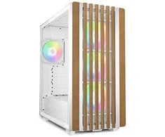 Sharkoon Rebel C70G RGB ATX 1xGlas Baltas