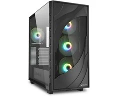 Sharkoon Rebel C80G RGB ATX 1xGlas Juodas