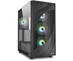 Sharkoon Rebel C80G RGB ATX 1xGlas Juodas