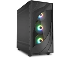 Sharkoon Rebel C80M RGB, Tower-case - juodas