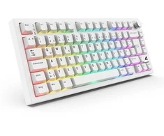 Sharkoon SGK55W Klaviatūra žaidimams kabellose Klaviatūra žaidimams im 75%-išdėstymas mit PBT-Tastenkappen, baltas