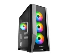 Sharkoon TG7M RGB, Tower-case - juodas, Seitenteil from gehrtetem Glas