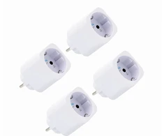 Shelly Plug M Gen3 - 4 vnt. išmanių Wi-Fi Matter kištukinių lizdų su galios matavimu (baltas)