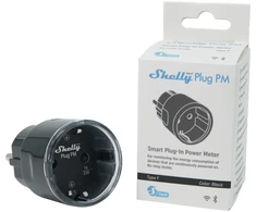 Shelly Plug PM Gen3 išmanusis 16A kištukas, juodas
