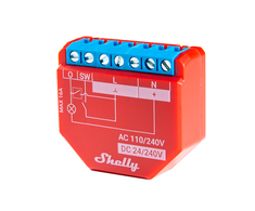 Shelly Plus 1PM WiFi valdomas relės jungiklis, 1 kanalas 16A, su galios matavimu (Bluetooth)