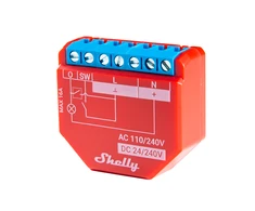 Shelly Plus 1PM WiFi valdomas relės jungiklis, 1 kanalas 16A, su galios matavimu (Bluetooth)