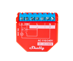 Shelly Plus 1PM WiFi valdomas relės jungiklis, 1 kanalas 16A, su galios matavimu (Bluetooth)