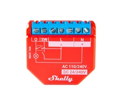 Shelly Plus 1PM WiFi valdomas relės jungiklis, 1 kanalas 16A, su galios matavimu (Bluetooth)