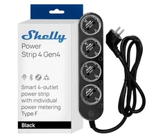 Shelly Group Išmanus maitinimo blokas Shelly Power Strip 4 Gen4, juodas