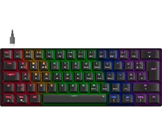 Speedlink ATMOS RGB Regenbogen Mechaninė 60% Klaviatūra žaidimams mit braunen Schaltern, juodas