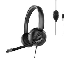 Speedlink - „Metis“ stereofoninės ausinės, 3,5 mm lizdas su Y formos adapteriu - juodos