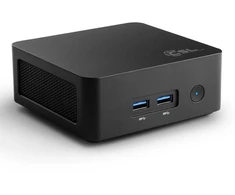 Stacionarus kompiuteris CSL siauros dėžės juodas mini kompiuteris su Intel® N150 procesoriumi, 16 GB DDR4 RAM, 500 GB M.2 NVMe SSD, Intel UHD grafika, Windows 11 Pro
