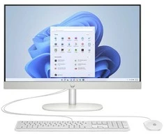 Stacionarus kompiuteris HP All-in-One PC 24-cr0110ng 60,45cm (23,8") FHD-Ekranas, AMD Ryzen 3 7320U, 8GB DDR5 RAM, 512GB SSD, AMD Radeon, DOS