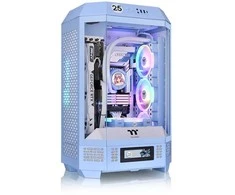 THERMALTAKE The Tower 300 Micro-Tower Micro-ATX korpuso peržiūros langas mėlynas