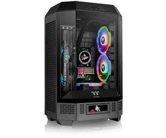 Thermaltake The Tower 300, Tower tipo korpusas - juodas, grūdintas stiklas