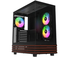 Thermaltake View 270 Plus WS ARGB , Tower-case - juodas/holz, Tempered Glass x 2, Holz-Struktur