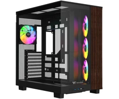Thermaltake View 380 XL WS ARGB , Tower-case - juodas/holz, Tempered Glass x 2, Holz-Struktur