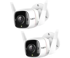 TP-Link Tapo C310P2 WiFi stebėjimo kamerų rinkinys 2K (2304x1296), 3MP, IP66 atsparus oro sąlygoms, 30 m naktinis matymas, dvipusis garsas