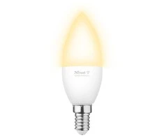 Trust Computer Products Trust E14 LED CCT WI-FI Smarte WiFi LED-Kerze, Lichtstimmung baltas, Fassung E14, von Ihrem Išmanusis telefonas/Planšetė zu steuern
