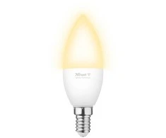 Trust Computer Products Trust E14 LED CCT WI-FI Smarte WiFi LED-Kerze, Lichtstimmung baltas, Fassung E14, von Ihrem Išmanusis telefonas/Planšetė zu steuern