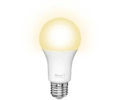Trust Computer Products Trust E27 LED CCT WI-FI Smarte WiFi LED-Lampe, Lichtstimmung baltas, Fassung E27, von Ihrem Išmanusis telefonas/Planšetė zu steuern