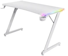 TRUST GXT 709W LUMINUS RGB žaidimų stalas (baltas)