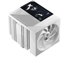 TRYX TURRIS T620 CPU Air Cooler, Dual-Tower, with 5-Inch Ekranas – 120mm, Baltas